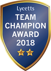 Lycetts team champion award 2018